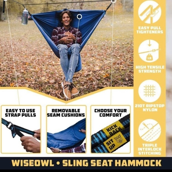 Wise Owl Outfitters 4in1 Hammock - Camping Hammock, Shelter - Picture 4 of 6
